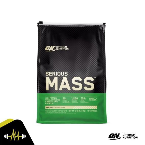 OPTIMUM NUTRITION SERIOUS MASS 12LBS VAINILLA